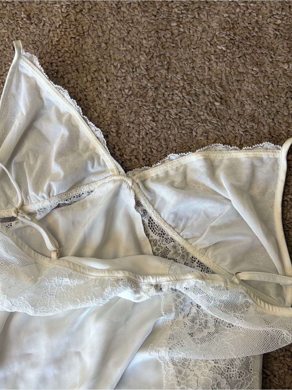 Abercrombie Women’s Sheer Sleep Cami | Pearl | Size Medium - Picture 12 of 12